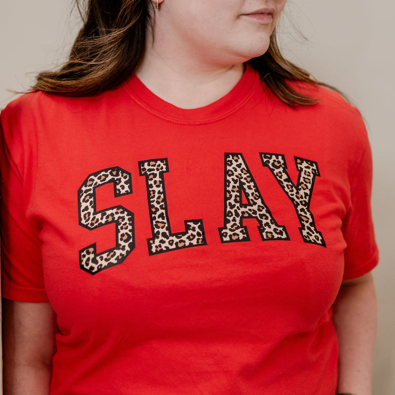 Varsity Leopard - Semi-Custom - Comfort Colors Tee