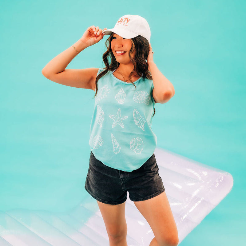 3x3 Seashells - Comfort Colors TANK
