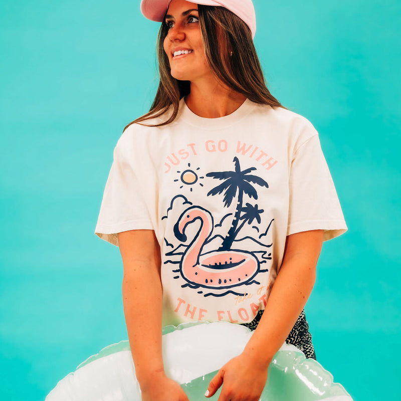 Just Go With The Float - Comfort Colors Tee