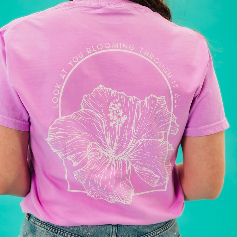 Look At You Blooming Through It All (pf&b) - Comfort Colors Tee