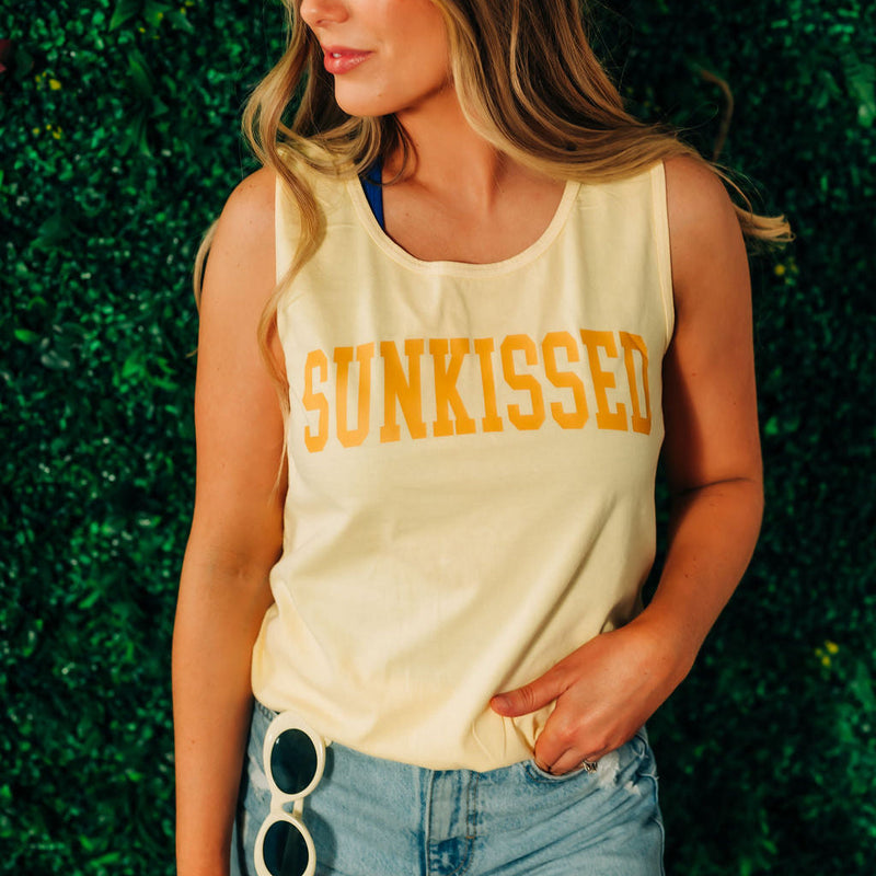 Sunkissed - Varsity - Comfort Colors TANK