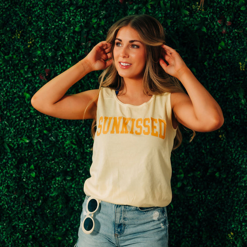 Sunkissed - Varsity - Comfort Colors TANK