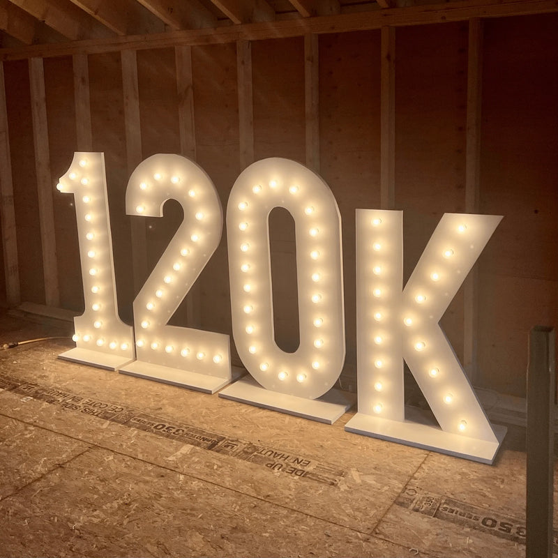 Large Flat Marquee Lighted Numbers & Letters