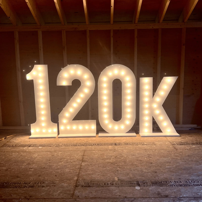 Large Flat Marquee Lighted Numbers & Letters