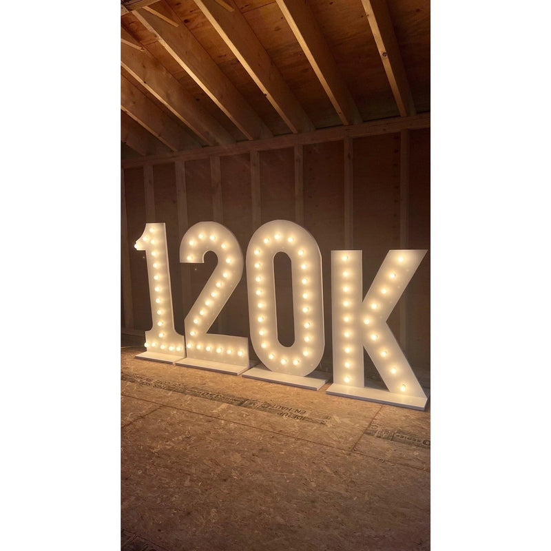 Large Flat Marquee Lighted Numbers & Letters
