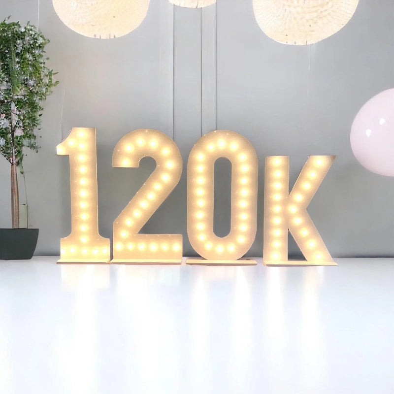 Large Flat Marquee Lighted Numbers & Letters