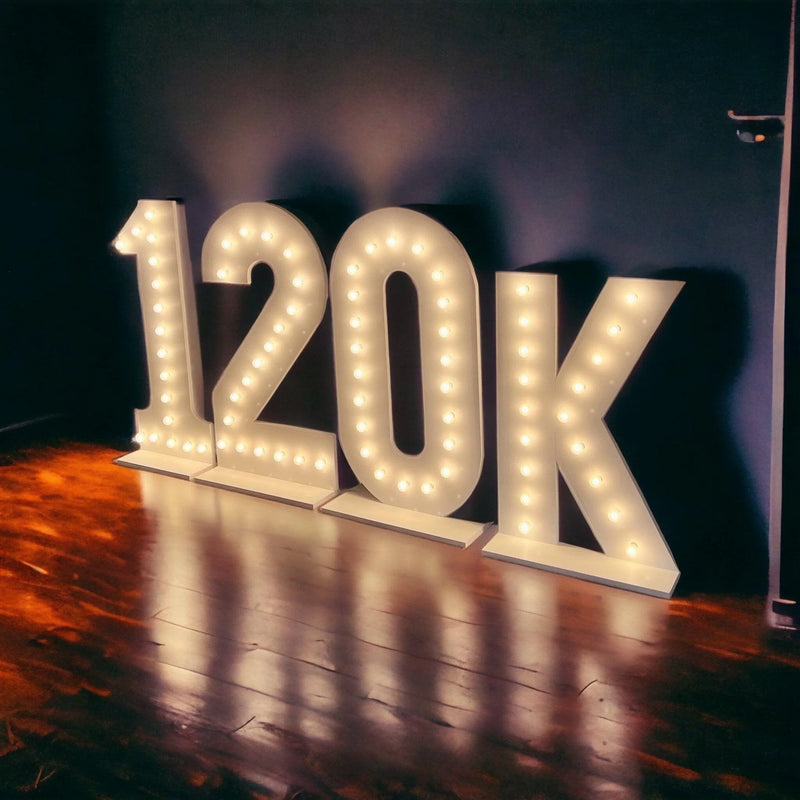 Large Flat Marquee Lighted Numbers & Letters
