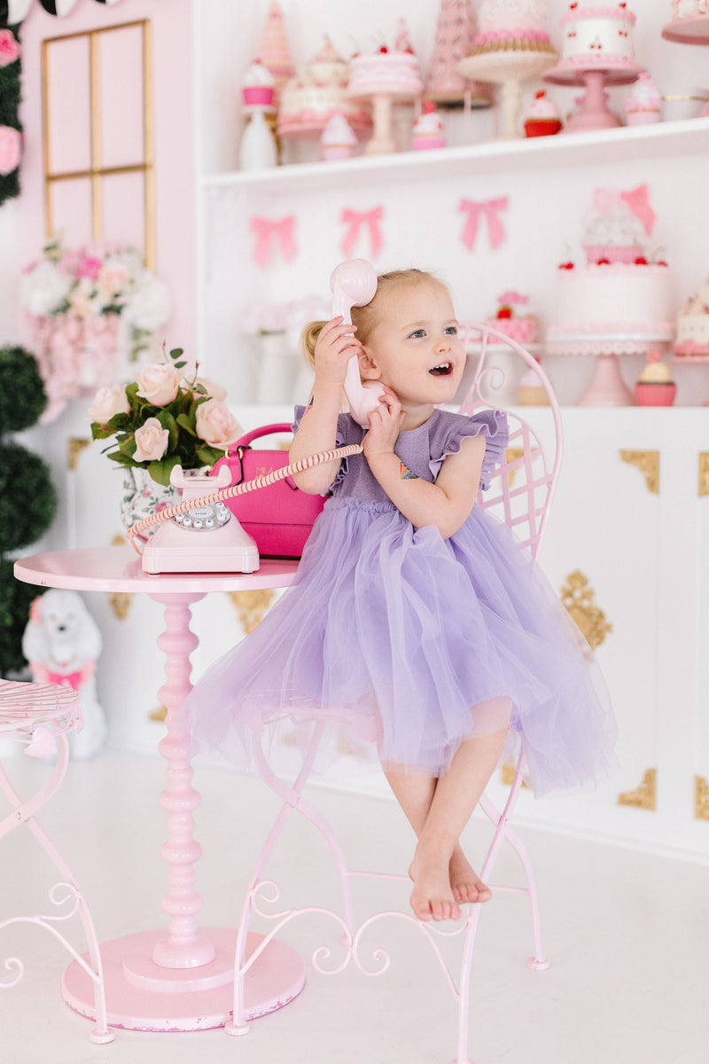 Lavender Shimmer Tutu Dress