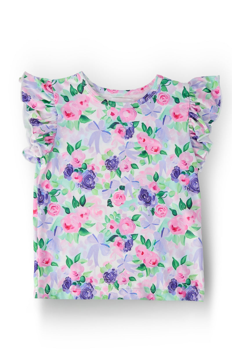 Lavender Love S/S Ruffle Tee