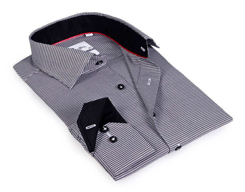 Long Sleeve Shirt with contract trimming // Dual cuffs// contemporary fit