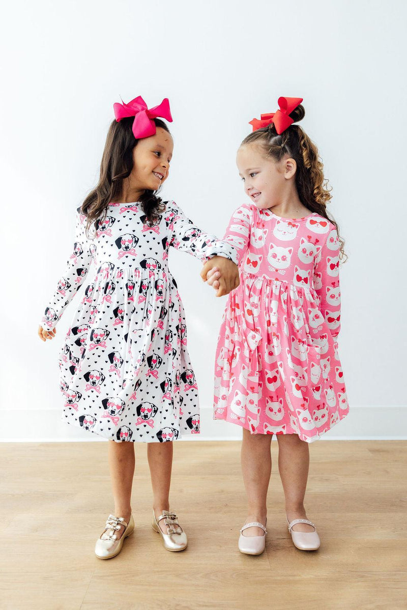 Love You Spots L/S Pocket Twirl Dress