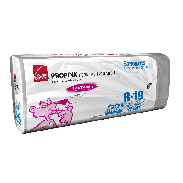 Owens Corning R-19 Unfaced 6.25 in. x 24 in. x 48 in. Fiberglass Insulation Sonobatt (5 Bags)