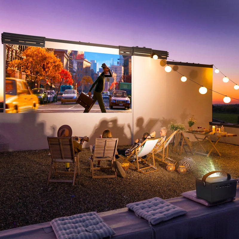 Rexing PV7 Pro Smart DLP Projector 600ANSI with 3D Projection, Wi-Fi, Bluetooth