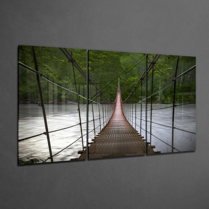 Suspension Bridge Mega Glass Wall Art