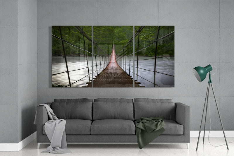 Suspension Bridge Mega Glass Wall Art