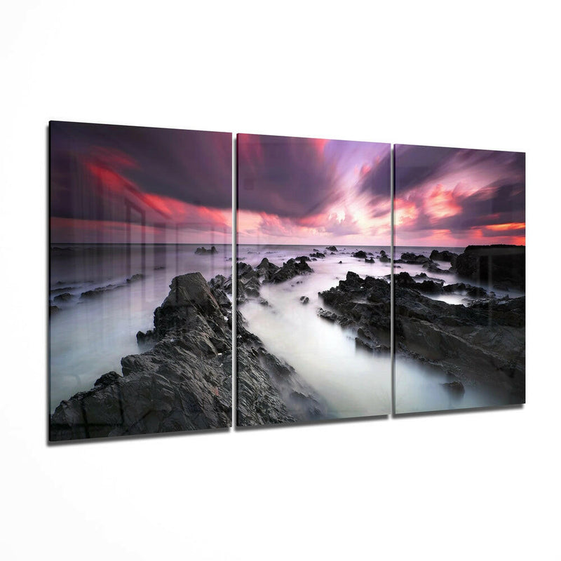 Foggy Sea Mega Glass Wall Art
