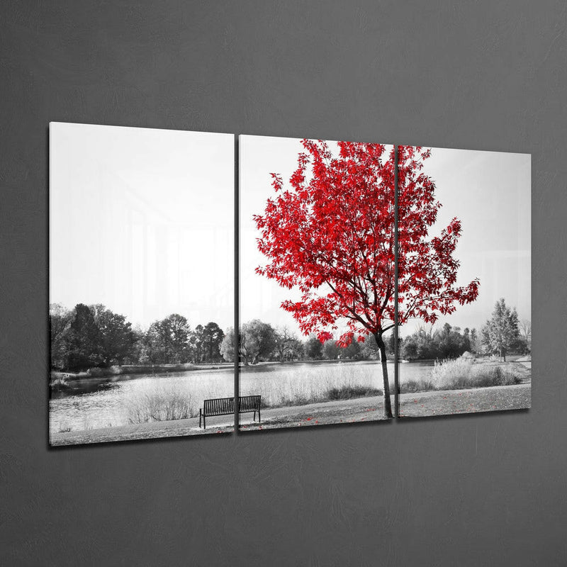 Autumn Tree Mega Glass Wall Art