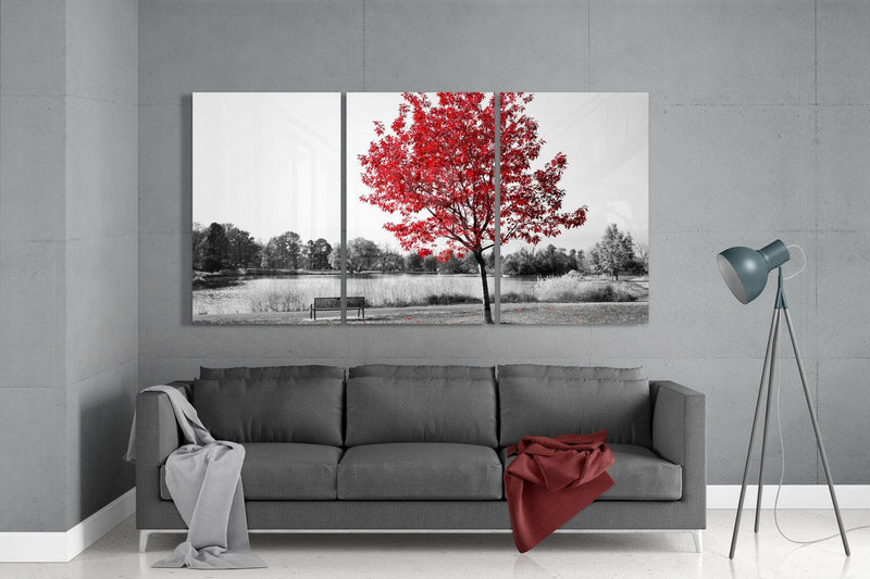 Autumn Tree Mega Glass Wall Art