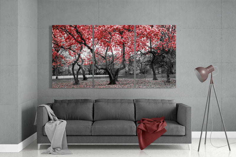 Spring Trees Mega Glass Wall Art