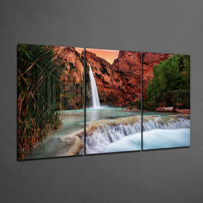 Waterfall Glass Wall Art