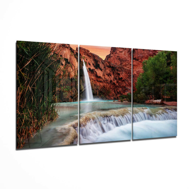 Waterfall Glass Wall Art