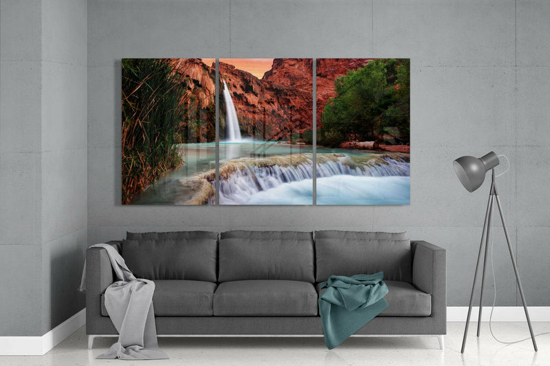 Waterfall Glass Wall Art