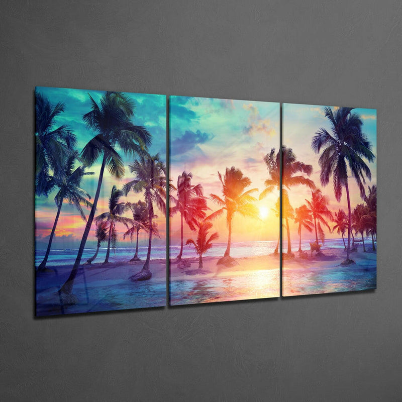 Palm Glass Wall Art