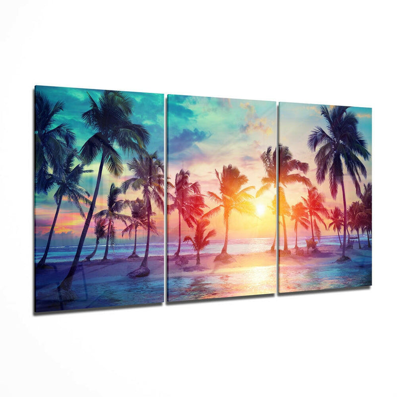Palm Glass Wall Art
