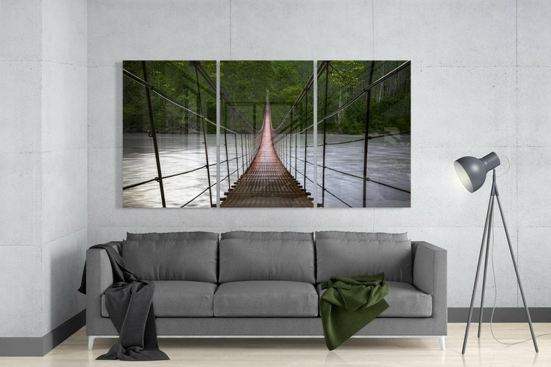 Suspension Bridge Mega Glass Wall Art