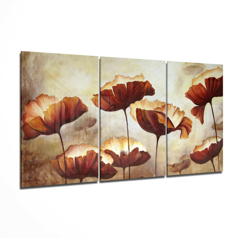 Poppies Glass Wall Art