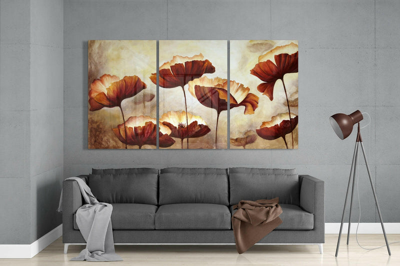 Poppies Glass Wall Art
