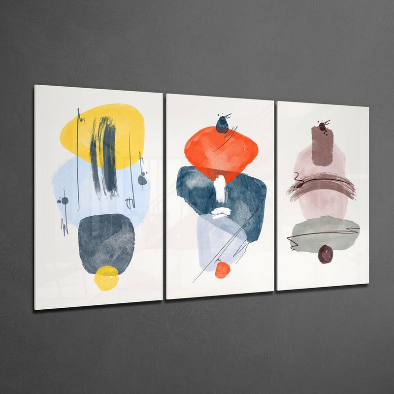 Abstract Shapes 4 Glass Wall Arts