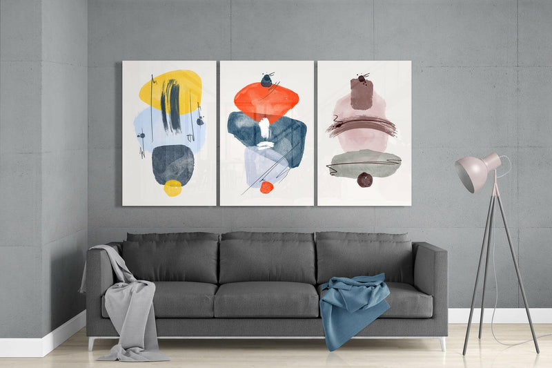 Abstract Shapes 4 Glass Wall Arts