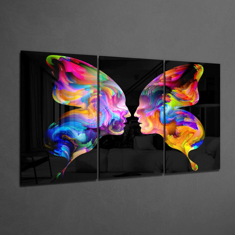 Two Sides of a Butterfly Glass Wall Art