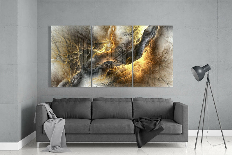 Yellow Lava Glass Wall Art
