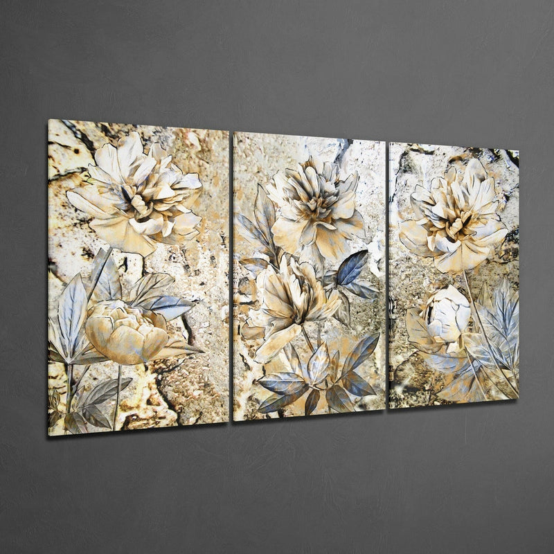 Flowers Glass Wall Art