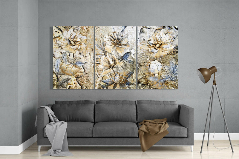 Flowers Glass Wall Art