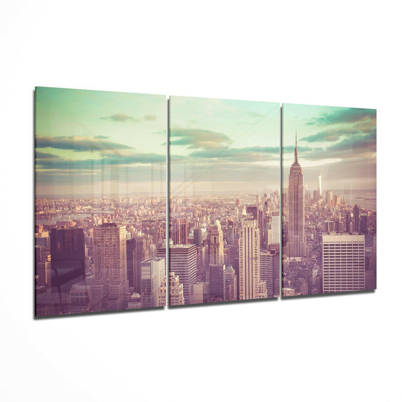 City Glass Wall Art