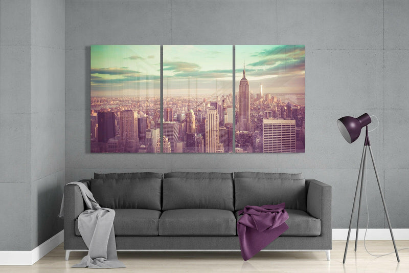 City Glass Wall Art