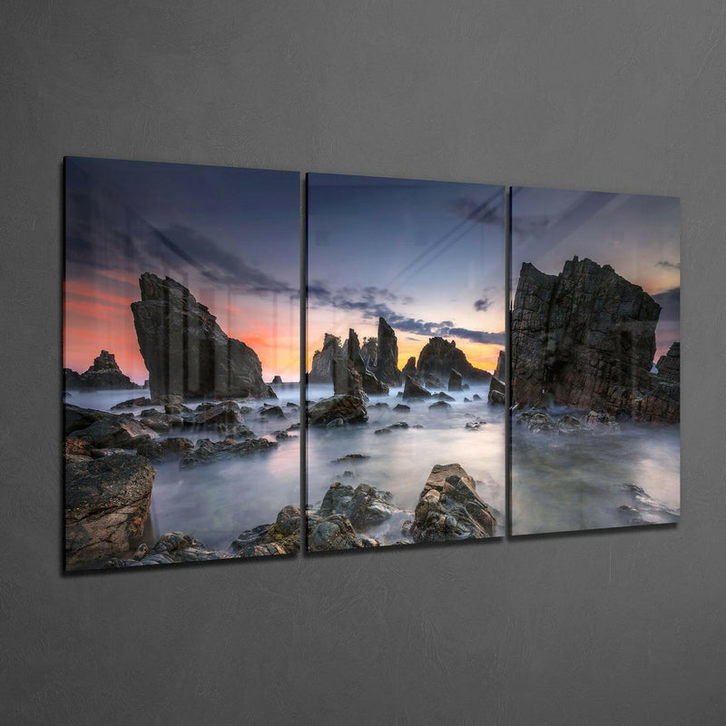 Cliffs Glass Wall Art