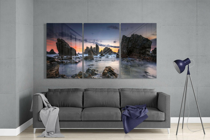 Cliffs Glass Wall Art
