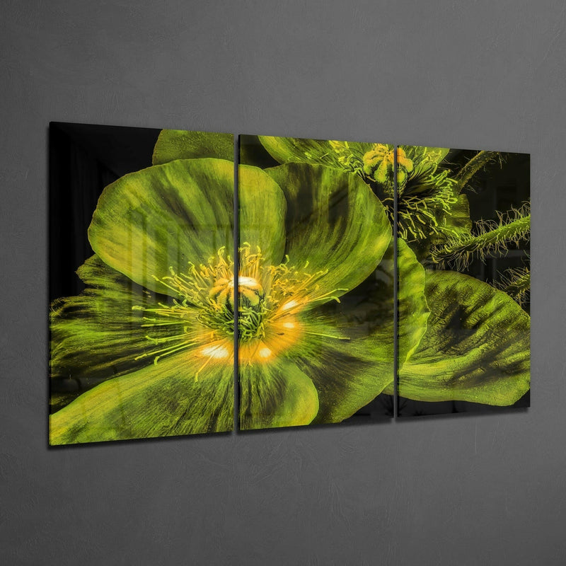 Flower Glass Wall Art