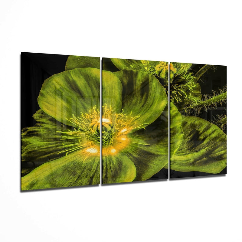 Flower Glass Wall Art