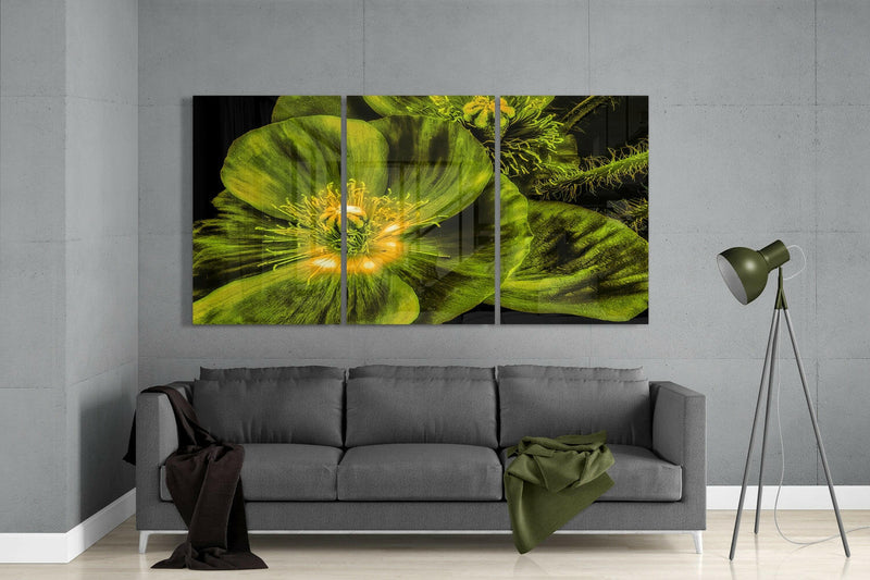 Flower Glass Wall Art