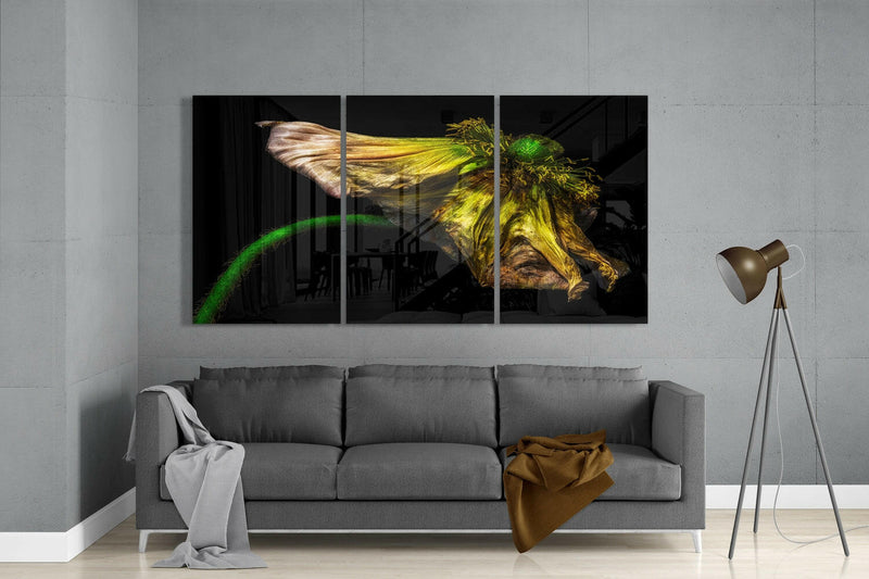 Macro Flower Glass Wall Art