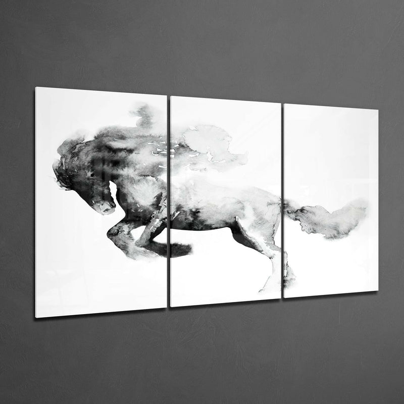 Horse Glass Wall Art