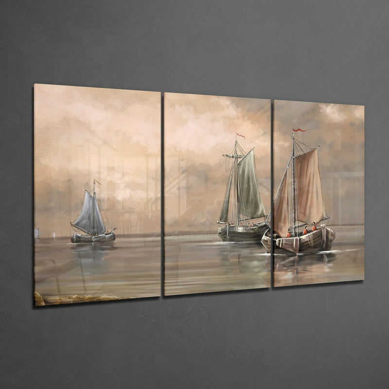 Ships Glass Wall Art