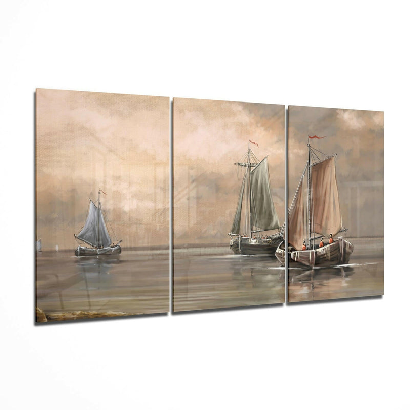 Ships Glass Wall Art