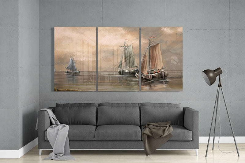 Ships Glass Wall Art