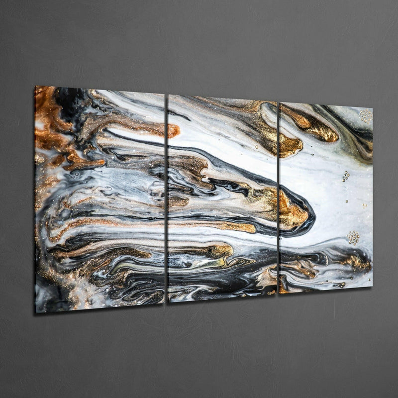 Marbling Colors Glass Wall Art
